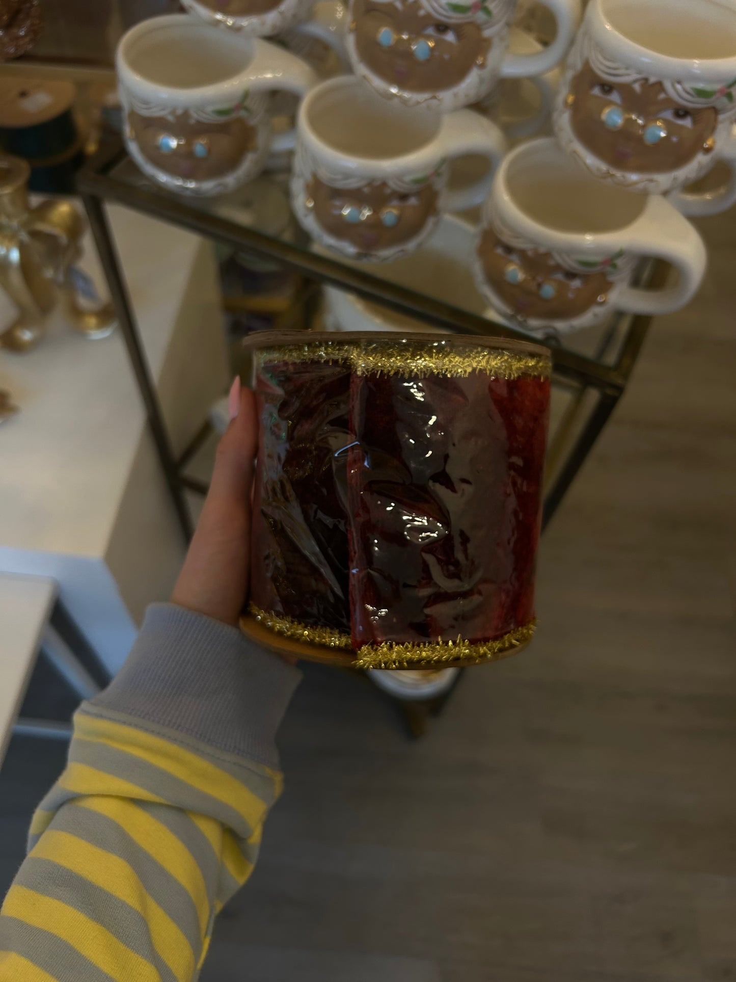 Gold trimmed Burgundy