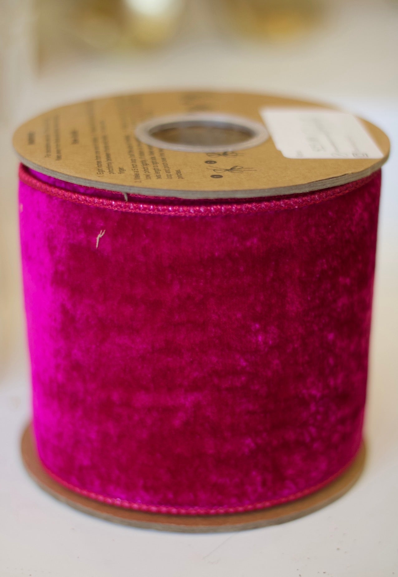 4" pink velvet ribbon