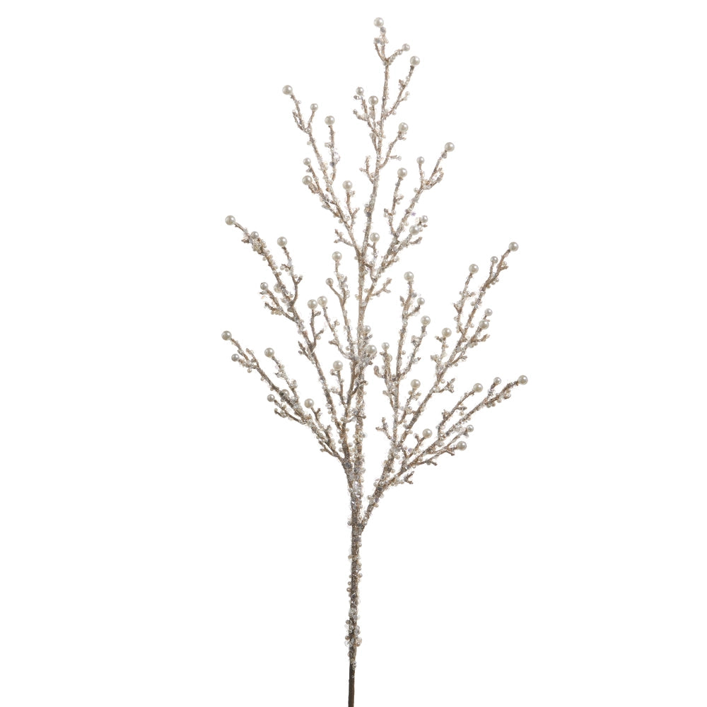 33” Champagne Glitter Pearl Spray