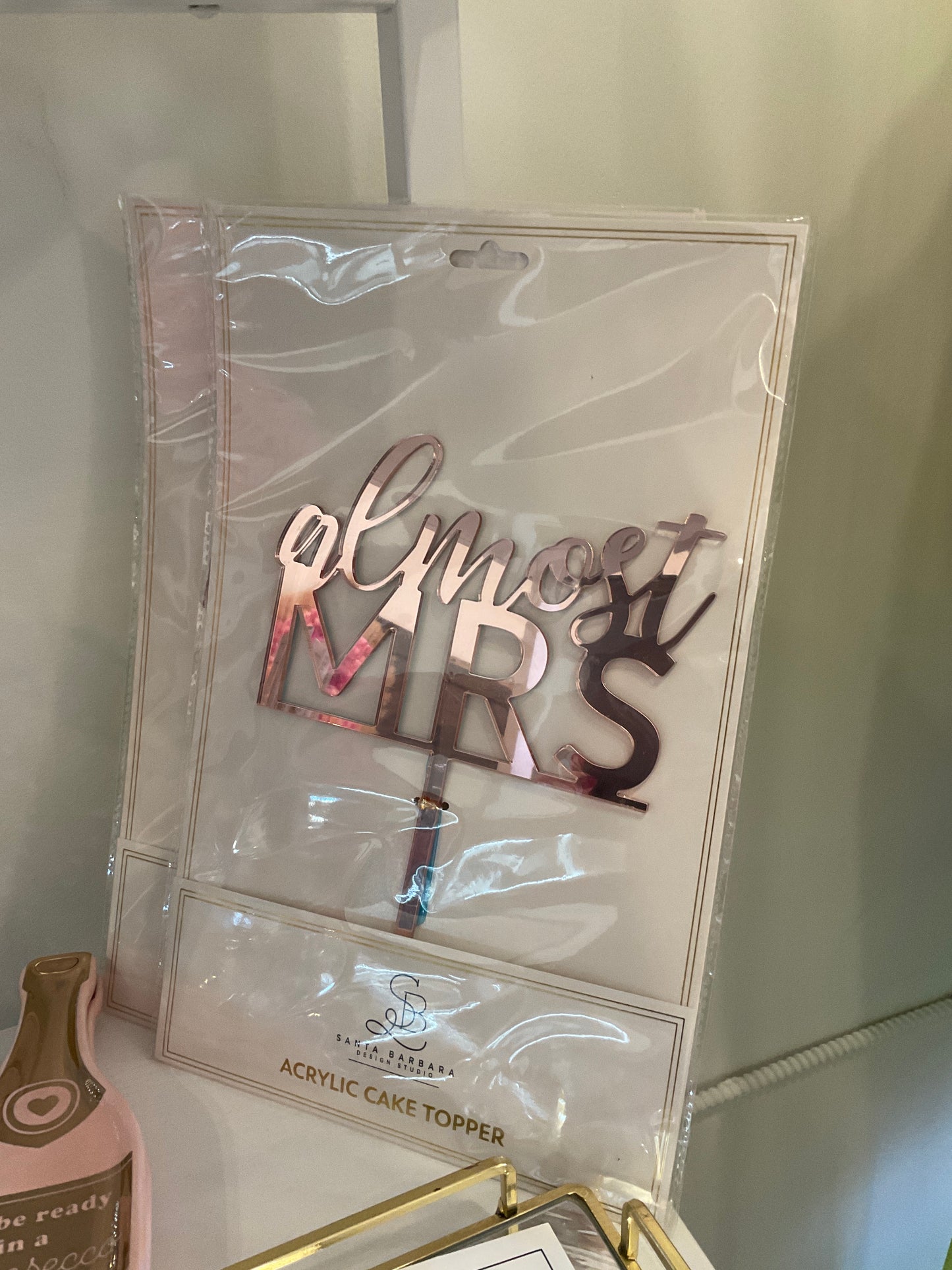 Almost Mrs cake topper