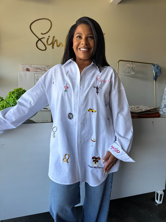 Custom “Favorite Things” Embroidered Shirt