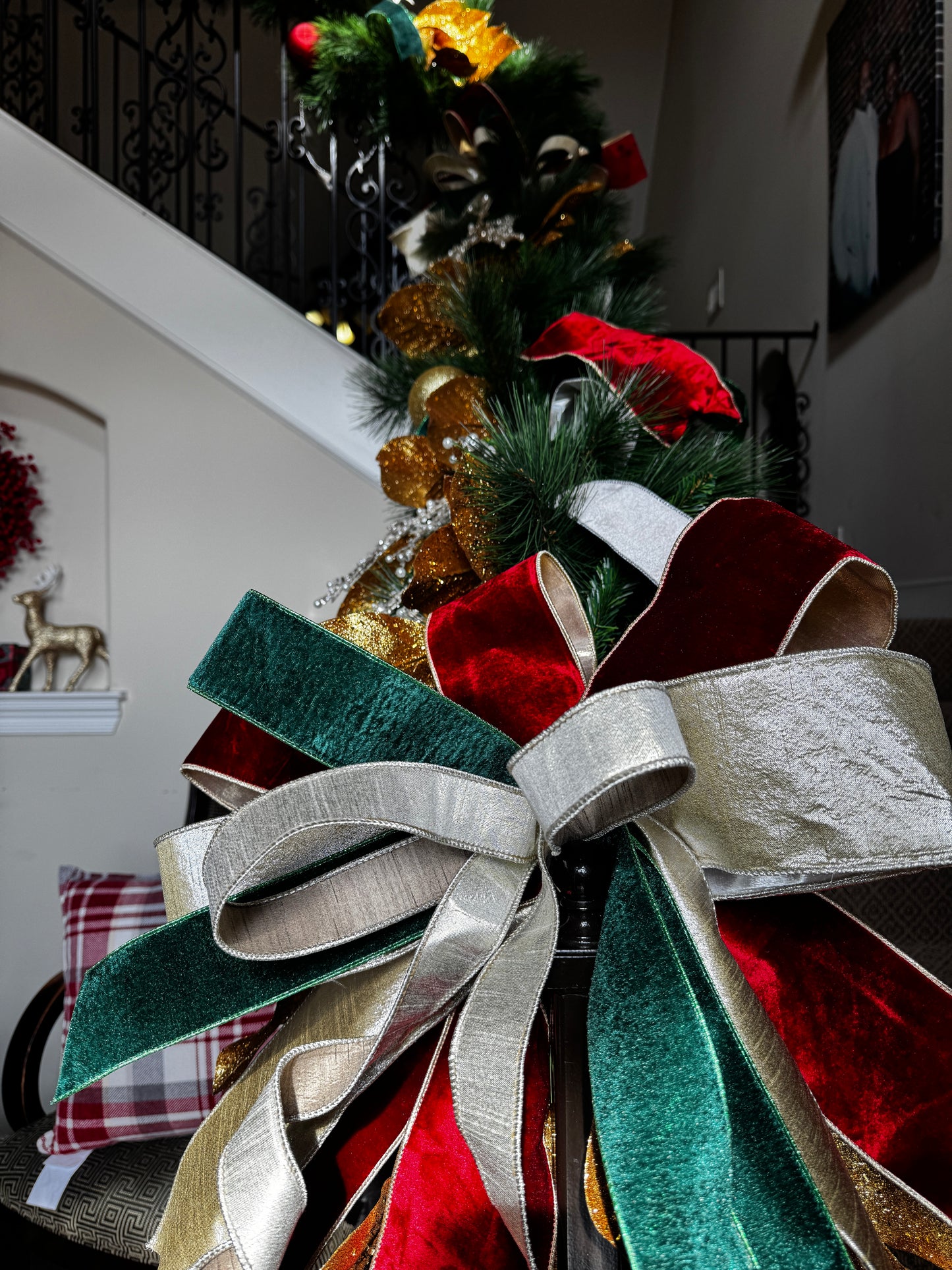 Red Ribbon 4” gold backing