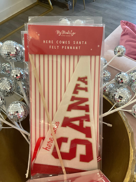 Santa Felt Pennant Flag