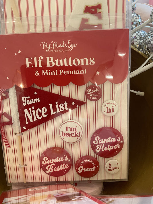 Elf Pennant and Button Set