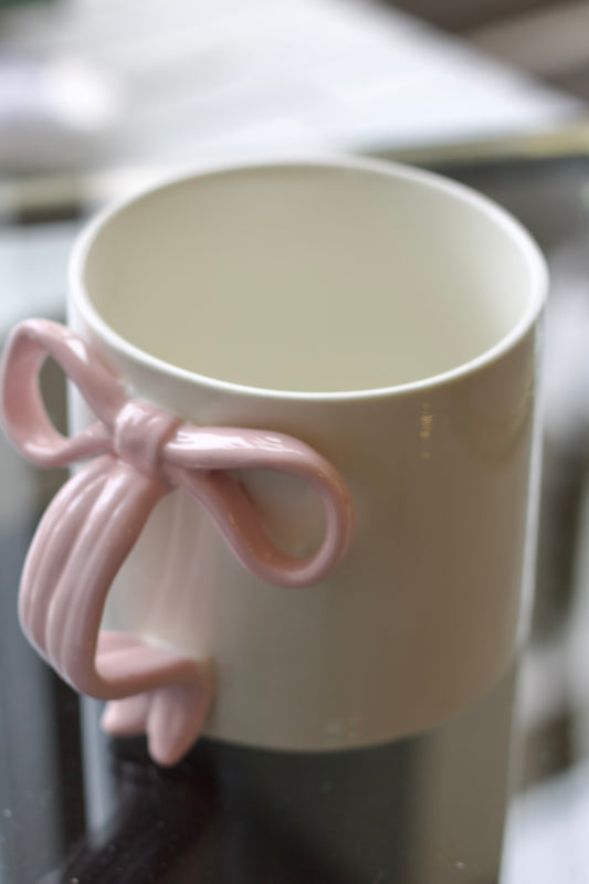 Pink Bow 15oz Ceramic Coffee Mug