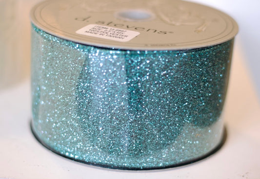 Teal Glitter ribbon
