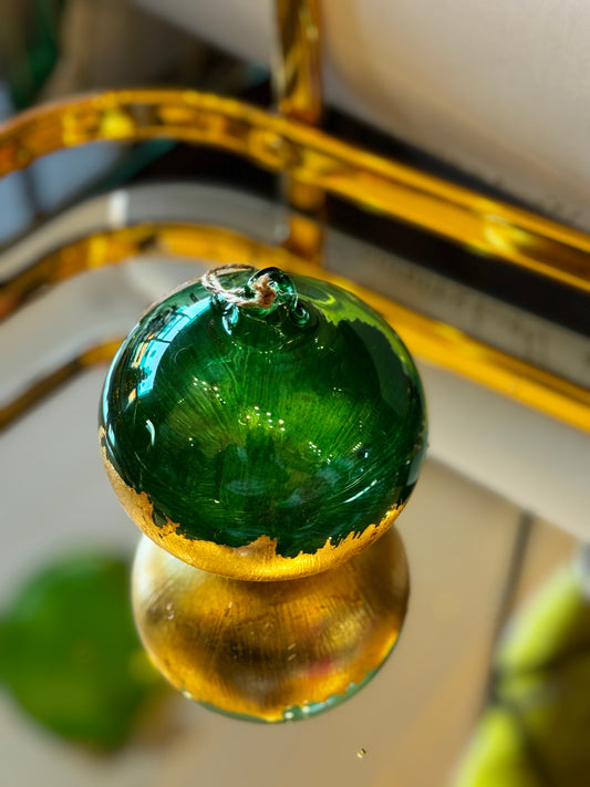 Gold foil brush ornaments