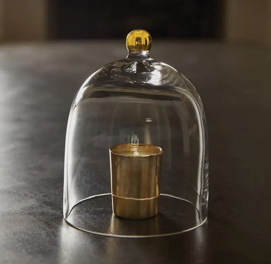 Golden Glow Glass Cloche