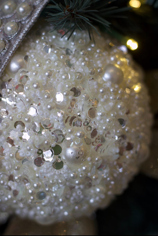 Pearl Embellished Ornament (with sequins)