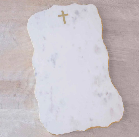 Cross Marble Serving Board 9.5x15