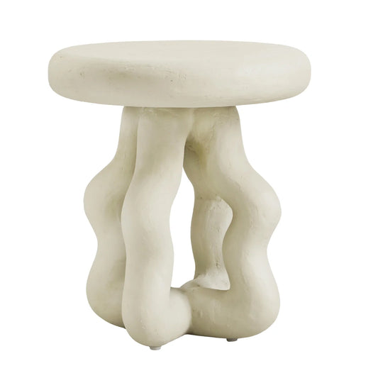 Maddie Cream Textured Side Table