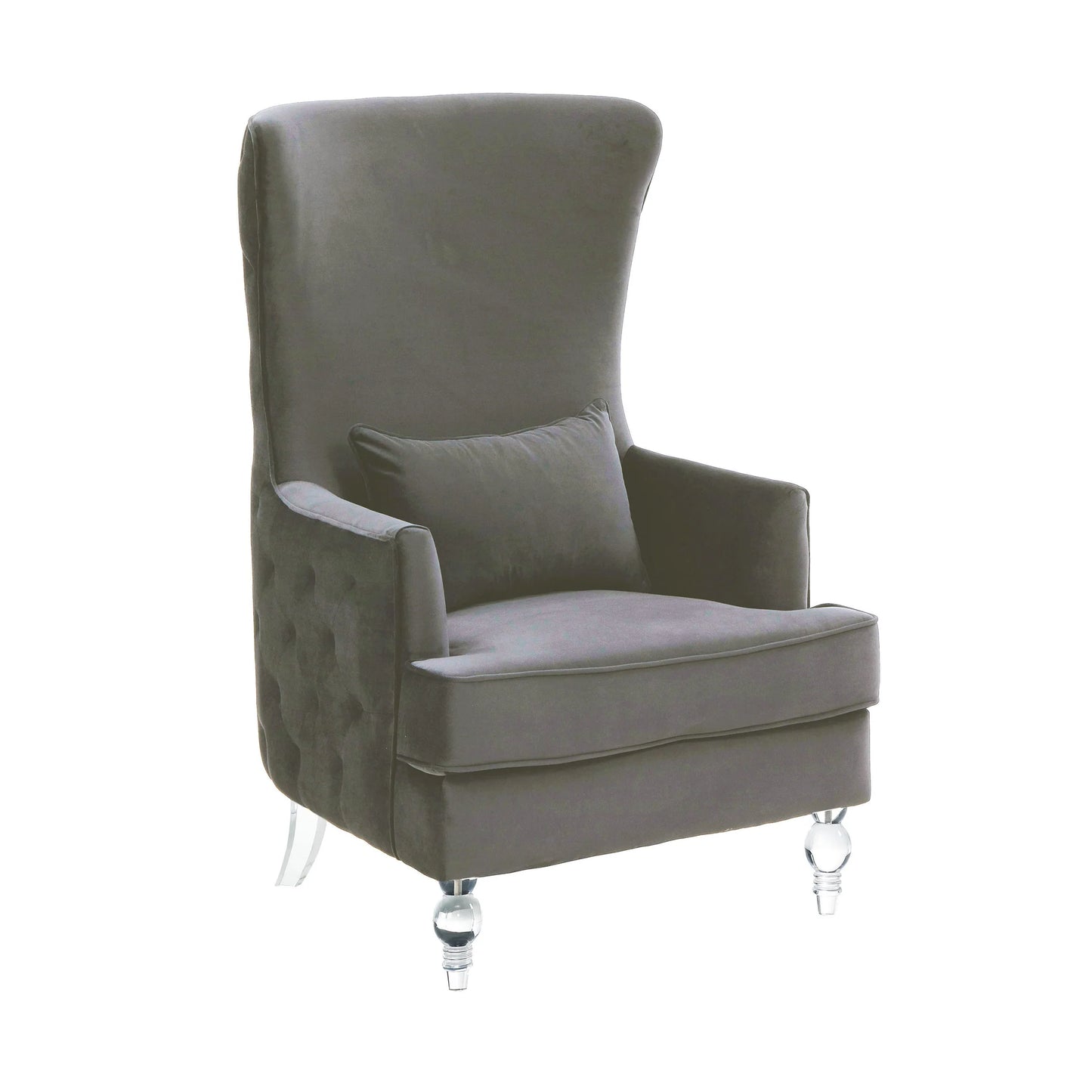 Aubree Velvet Chair with Acrylic Legs