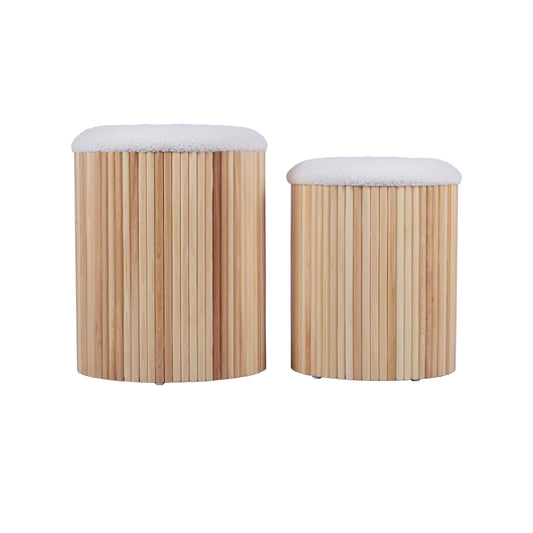 Sagano Nesting Storage Ottomans - Set of 2